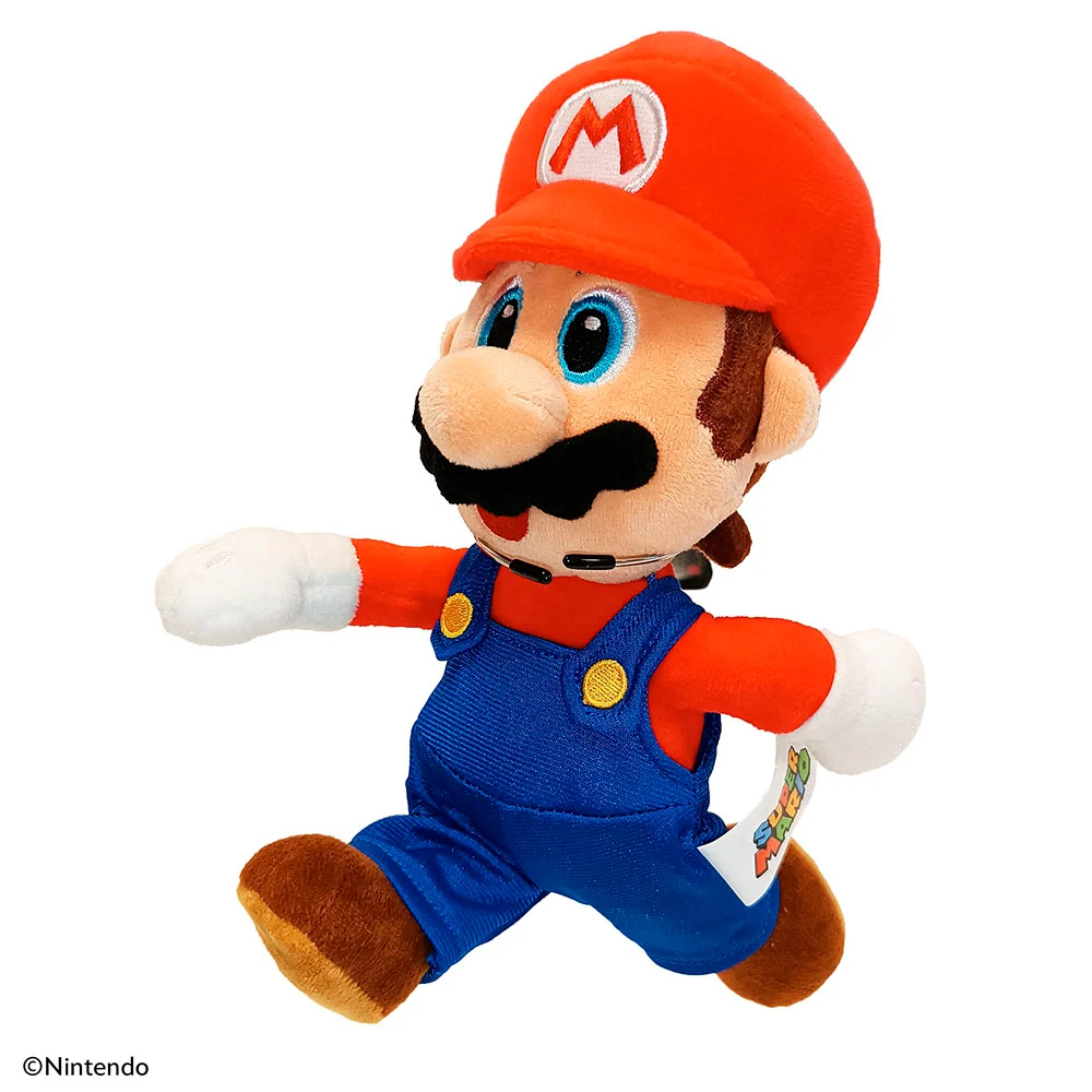 Boneco de Pelúcia Mario Bros Articulado 25 cm Fácil Instalación Autoadhesiva