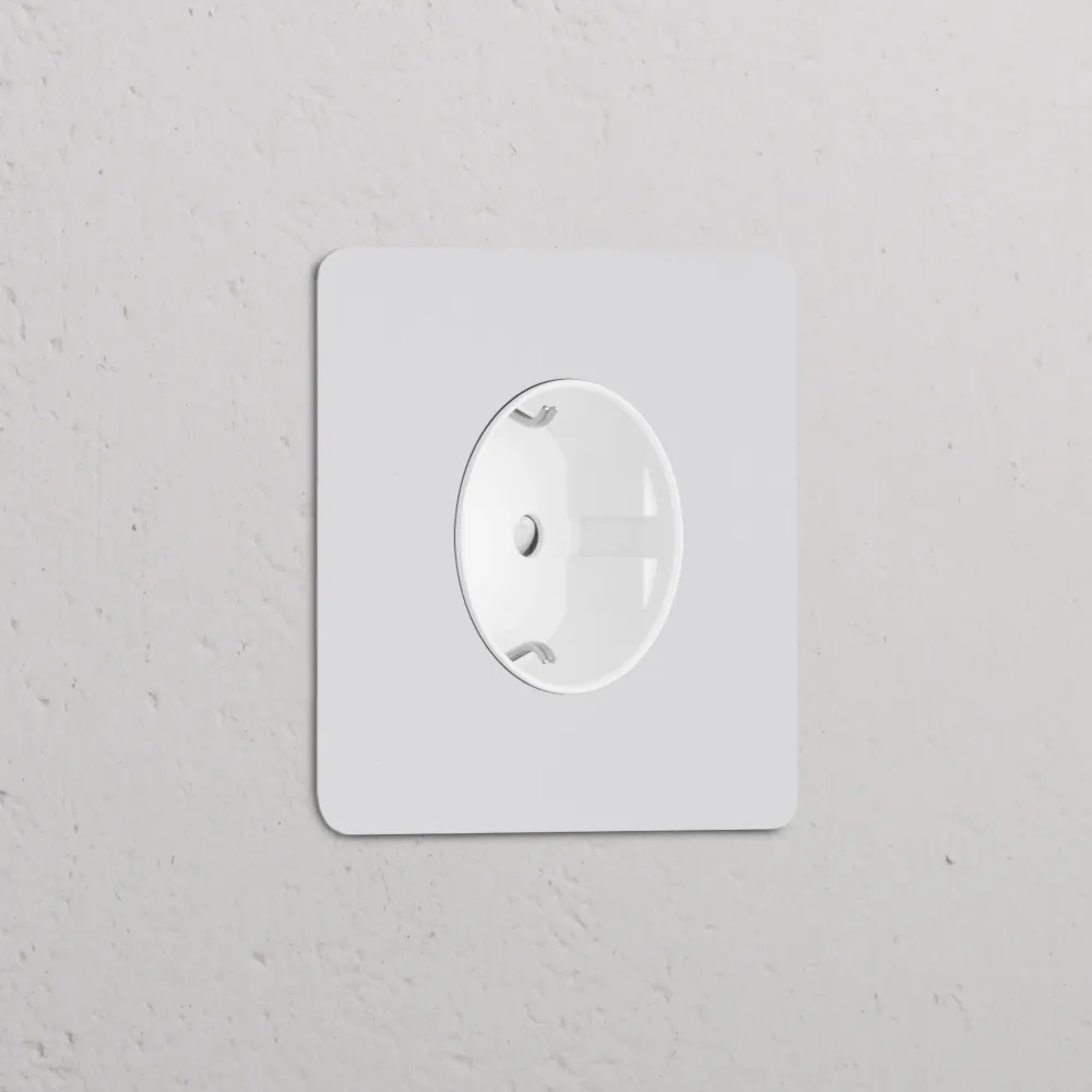 Kew Tomada Schuko Tipo F individual - Pintável | Branco para Maquinaria Industrial | Envío Rápido