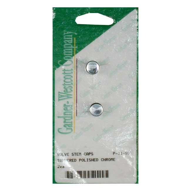 Gw, Tapered Valve Stem Cap. Cromo Harley-Davidson con Adhesivo de Doble Cara Incluido