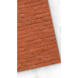 Tope de Plástico para Estante Papel pintado Red brick Redbrick - Rojo - 1 rollo 55 x 300 cm