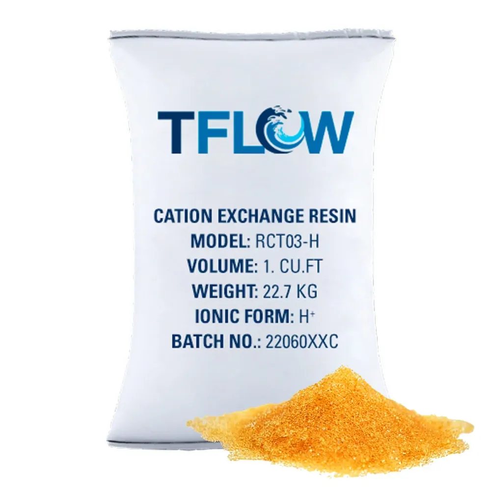 Tope de Succión para Vidrio Resina Catiónica Base Hidrogeno- 1 pie³- H+ - TFLOW