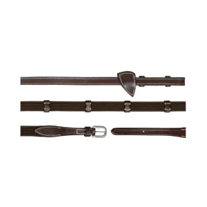 Working riendas de tejido (16 mm) con 9 topes de cuero Chocolate F para Maquinaria Industrial | Envío Rápido