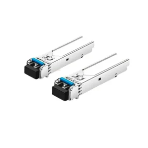 Conector LC APC TCE - SFP-GE-LX-1310nm - Par de transceptores de fibra óptica SFP monomodo / 1310nm / DDM / Conector LC Ge...