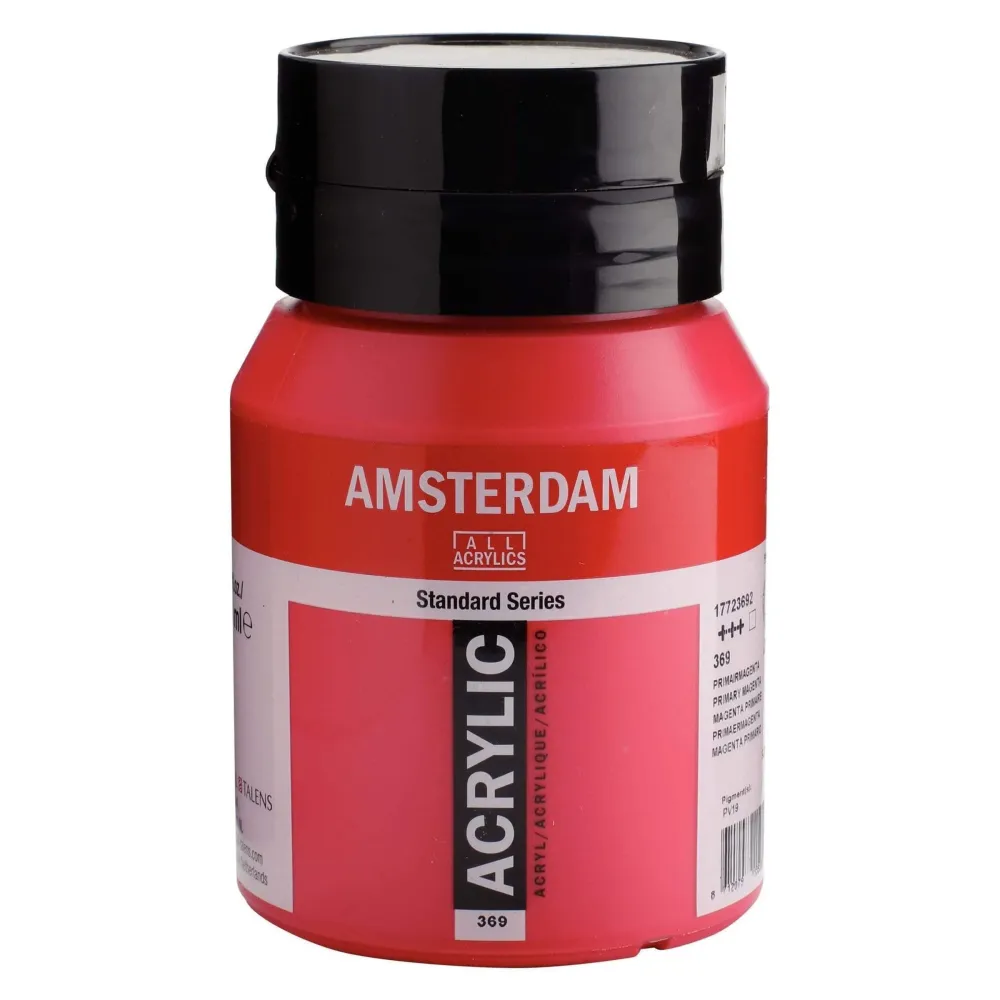 Amsterdam Normal Series Colores Acrílicos Tubo 500 ml Magenta Primario 369 para Agua Alta Temperatura