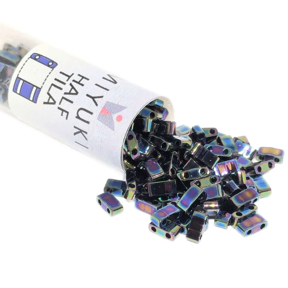 TLH-455 Tubo de Miyuki Half-Tila - Medium ñil Iris