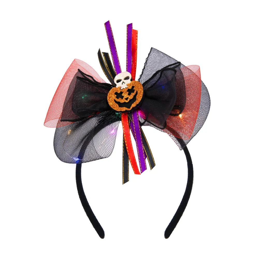 Diadema LED Halloween con tul 19x23cm