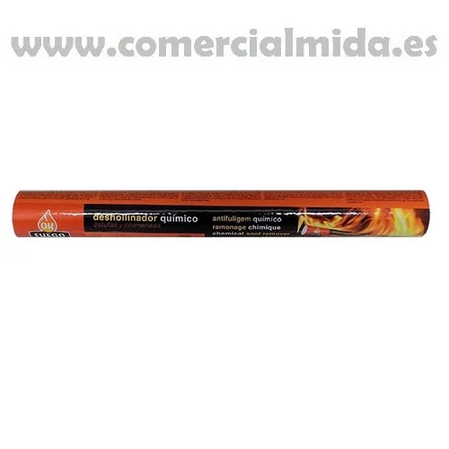 Grado Industrial Tubo deshollinador químico OK FUEGO 100g para chimeneas y estufas