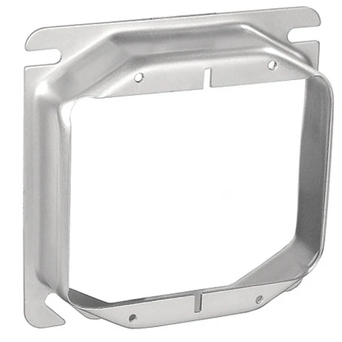 4 Inch Square Two Gang Device Ring 1 Inch Raised 52C19 (pack 125)