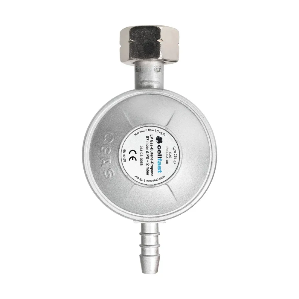 Regulador de presión de gas para cilindros de propano butano LPG de 11 kg Cellfast con Indicador LED