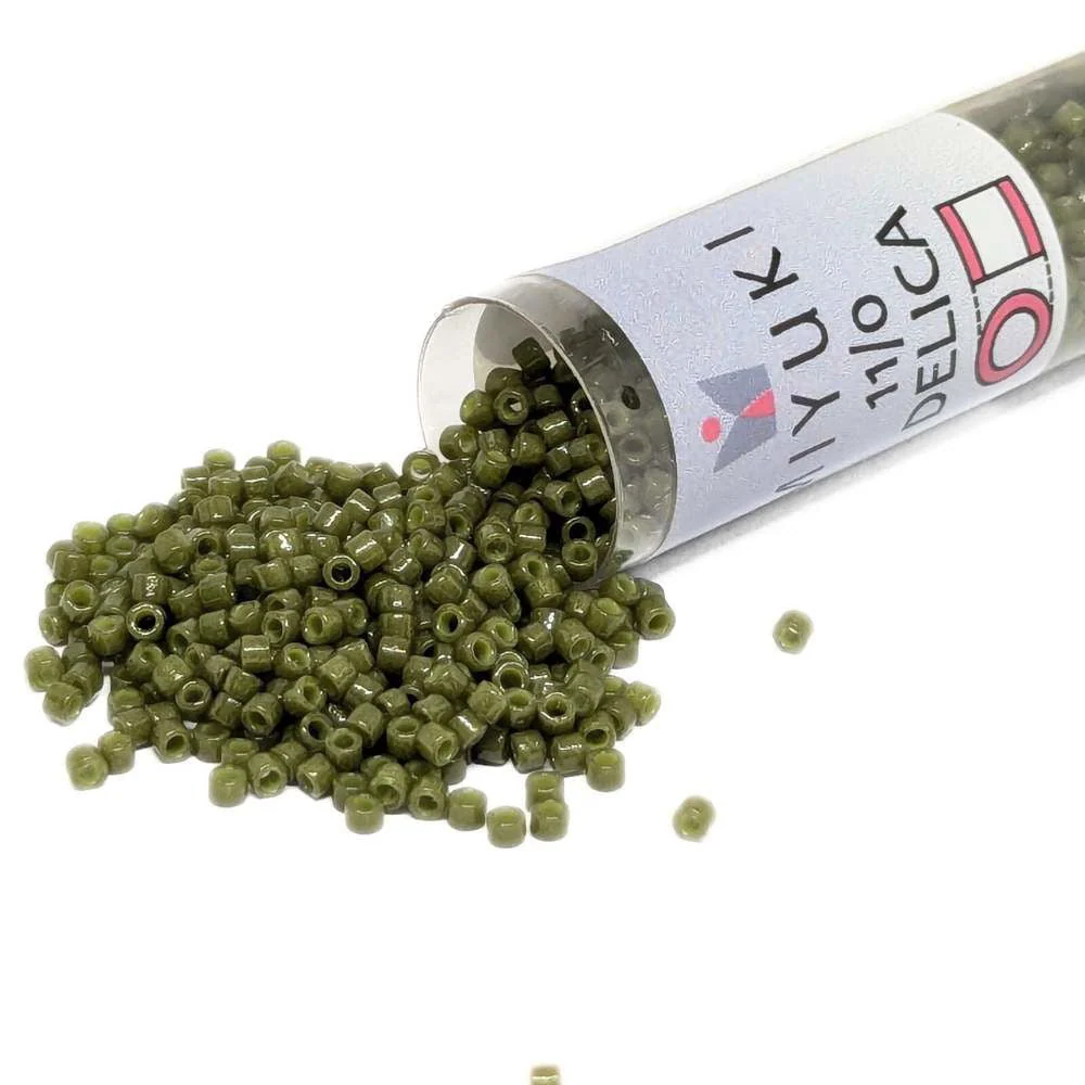 DB2357 Tubo Miyuki Delica 11/0 Duracoat Opaco Army Green 7,2gr