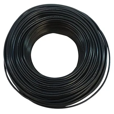 Iusa cable thw cal. 8 Negro con Aditivo Antiestático