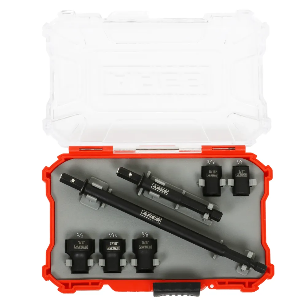 Acero Inoxidable A2 ARES 27086 – Juego de destornilladores para tuercas desmontables y lavables de 7 piezas SAE Master