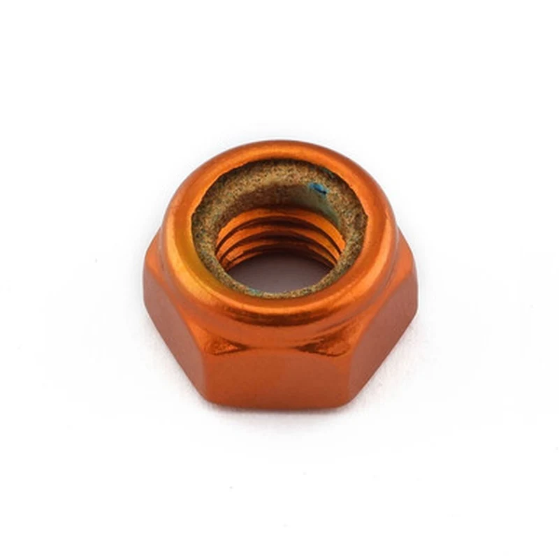 Tuerca Aluminio Pro-Bolt autoblocante M8 LNYN8O Naranja Tamaño 5/16"