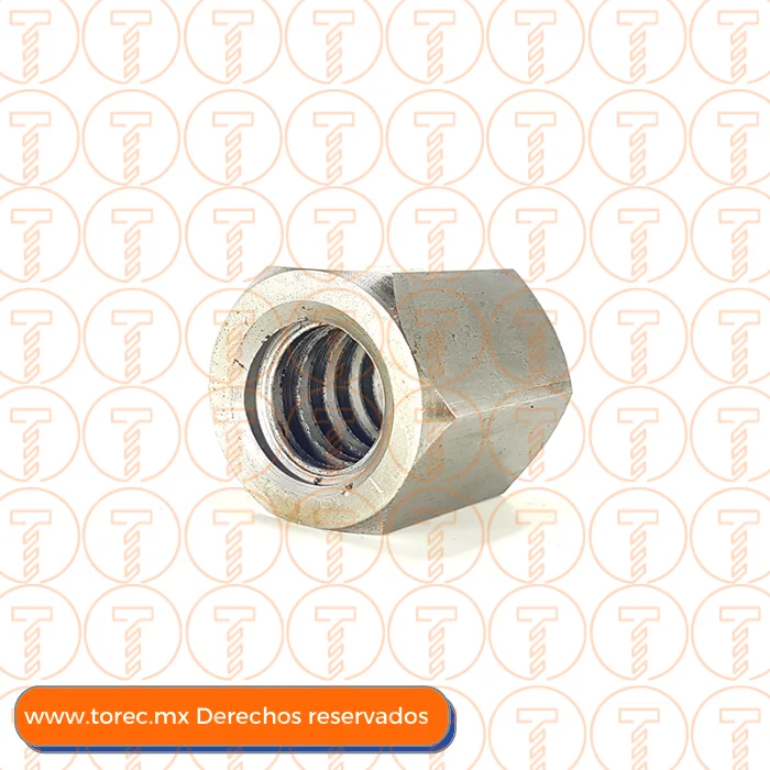 Tuerca Hexagonal ACME Maquinada - 1 1/4" - 4h Zincado por Electrodeposición