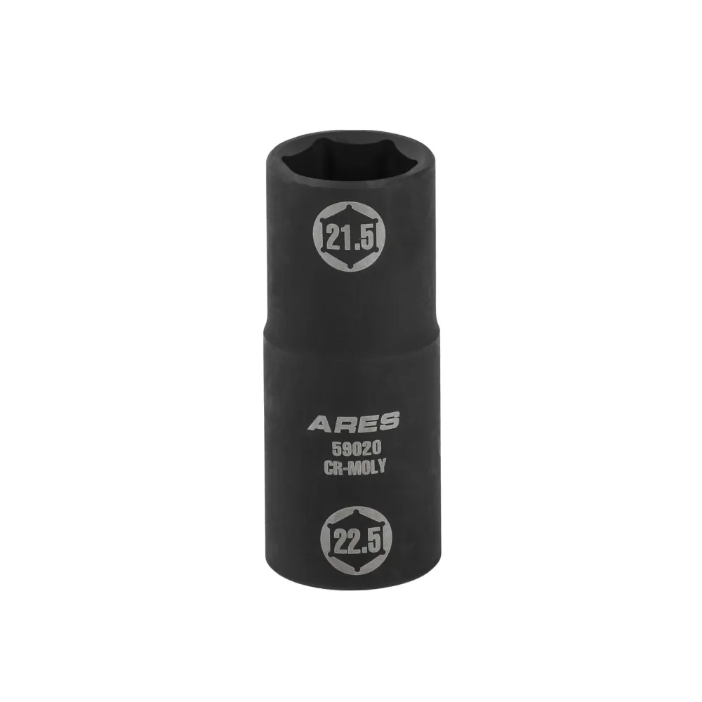 ARES 59020 - Dado de tamaño medio para tuercas de seguridad con impulsor de 1/2 pulgada y 21,5 x 22,5 mm