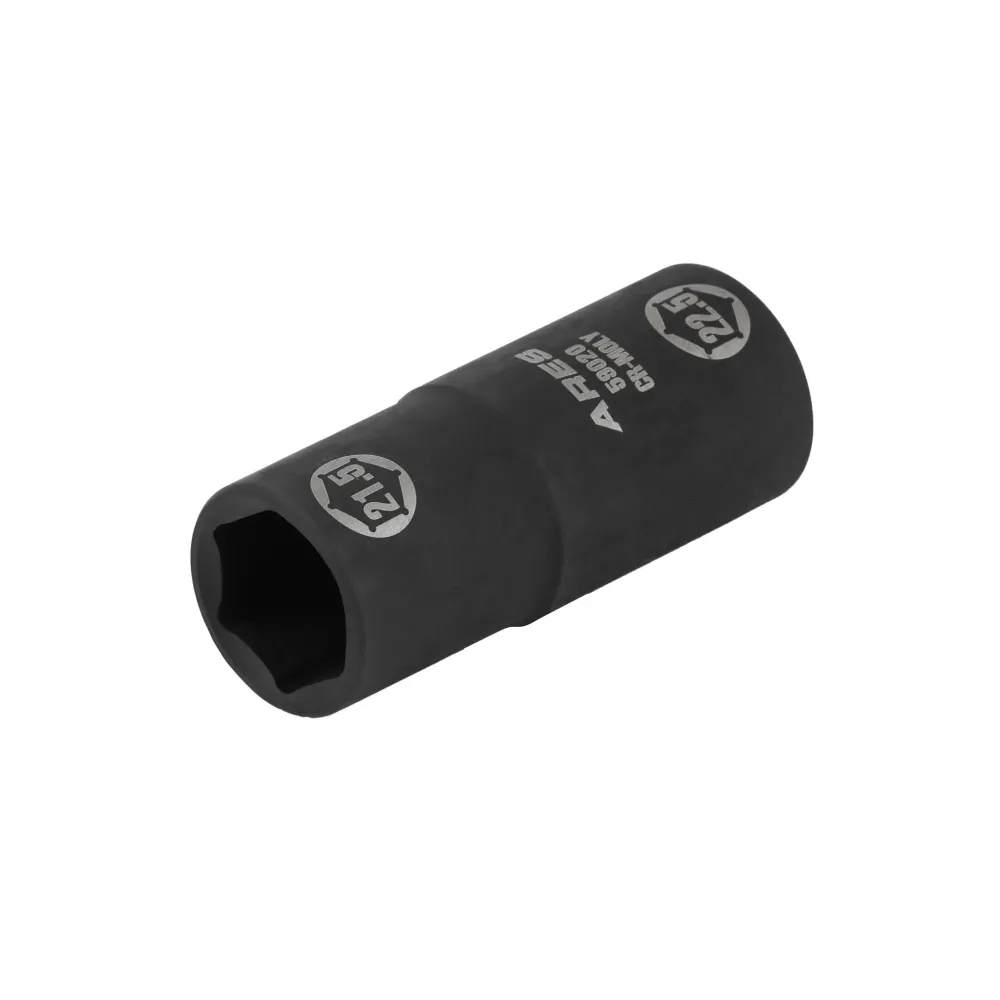 ARES 59020 - Dado de tamaño medio para tuercas de seguridad con impulsor de 1/2 pulgada y 21,5 x 22,5 mm