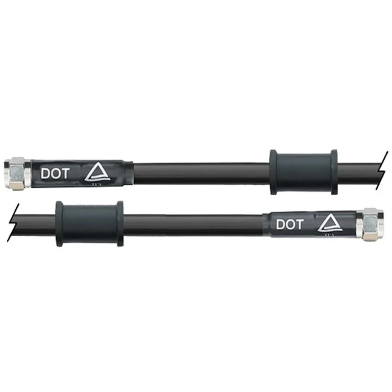 Latiguillo metálico negro Venhill 900mm tuercas cromadas para Pernos M8
