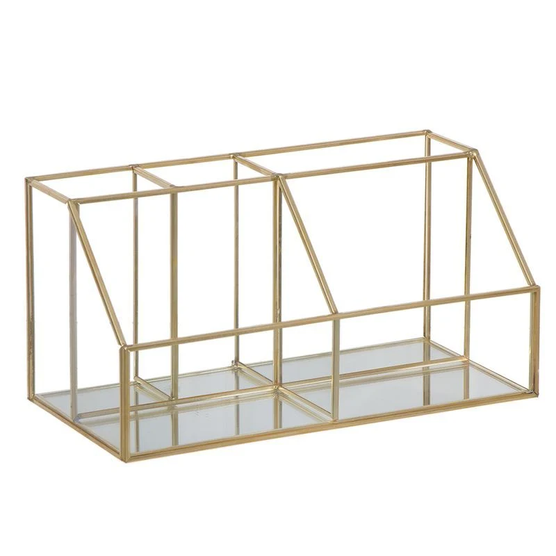 Organizador 6 dptos. Cristal oro con Superficie Antideslizante