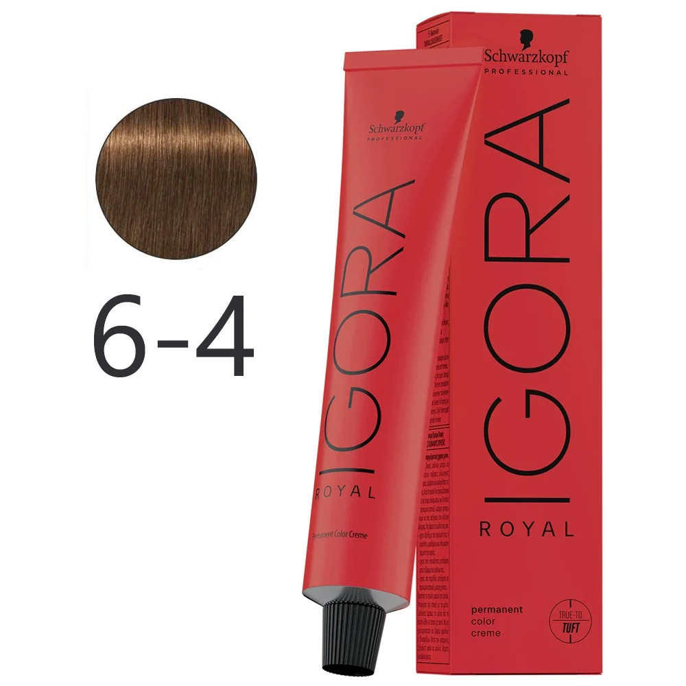 Schwarzkopf - Tinte Permanente Igora Royal 6-4 Rubio Negro Beige 60 ml