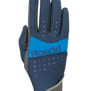 Tuerca de Acero Guantes de Equitación ROECKL Marbach Dark Azul 6