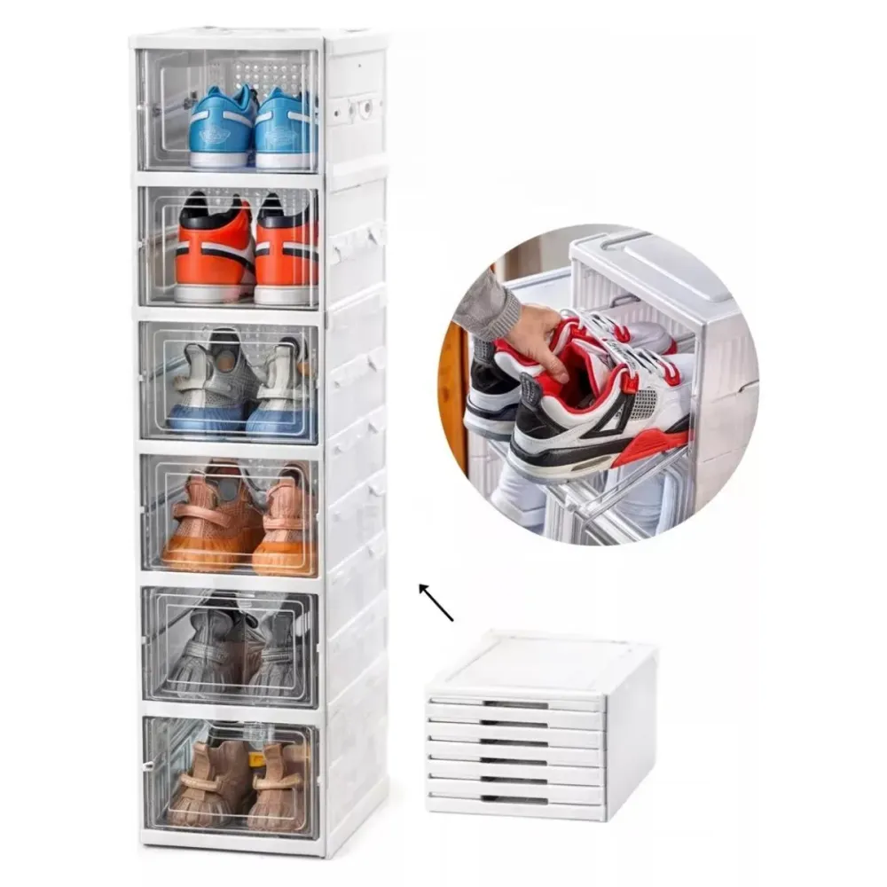 Tuerca Ciega Organizador De Zapatos 6 Niveles Caja Organizadora Plegables