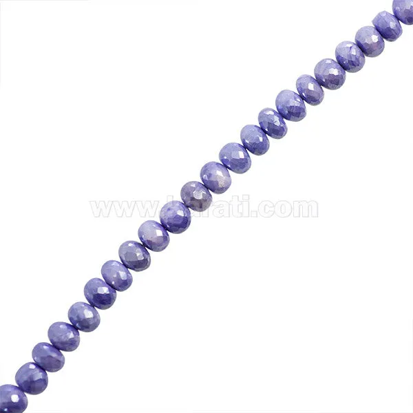 Tuerca Mariposa Piedra Luna Esfera Facetada 6x8mm Morado