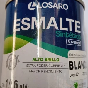 Resistente Líquidos ESMALTE SINTETICO BLANCO 1/16 "LOSARO"