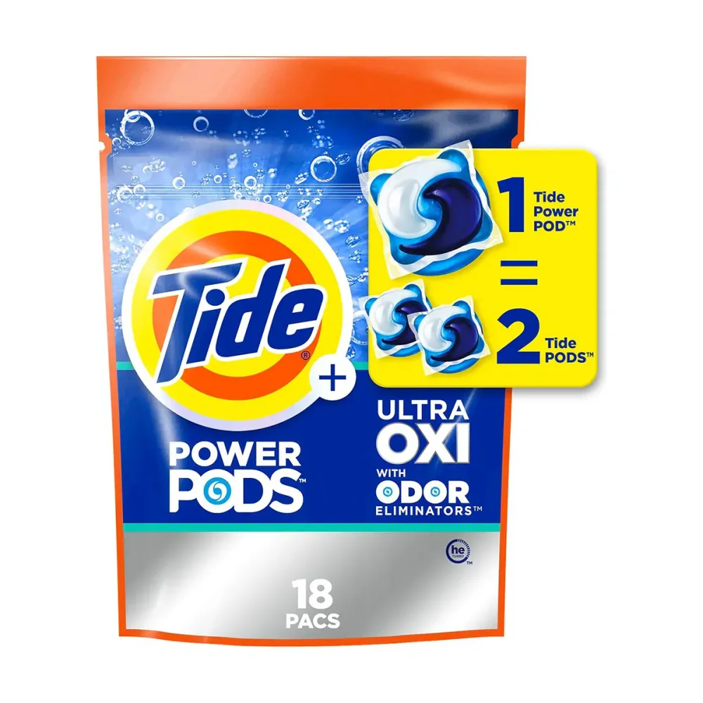 Tide Power pods Ultra OXI - Odor eliminators 4 x 18 unid con Fecha de Caducidad Extendida