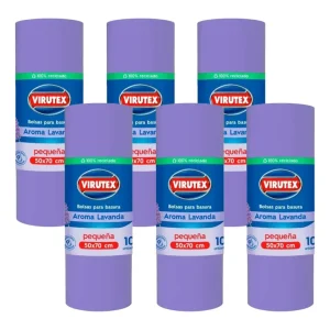 Virutex Bolsa de Basura Aroma Lavanda 50 x 70 cm 6 x 10 unid