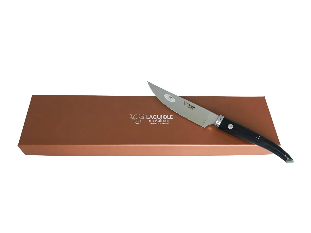 Laguiole en Aubrac Elaborado mano Gourmet Cuisine Chef's Knife Ebony Wood Handle, 6-
