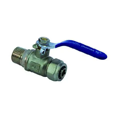 Conector de Derivación Durman gas valvula paso 3/8"" x 3/8""