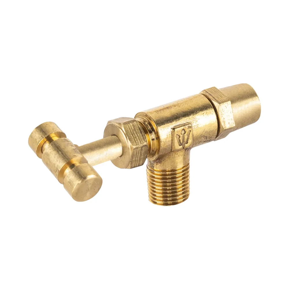 Conector de Derivación Válvula horizontal con maneral 1/8" para gas LP