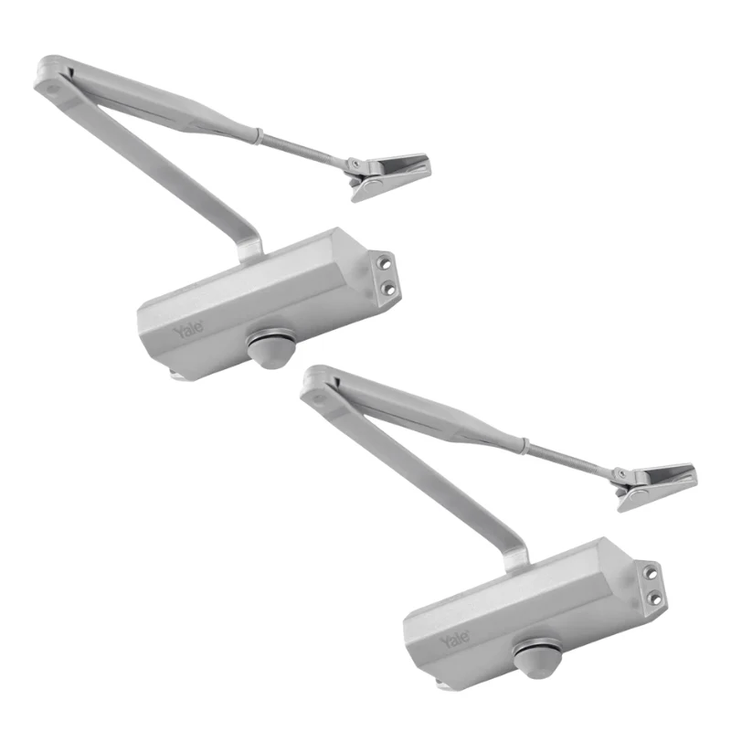 Pack 2 Cierrapuerta Hidraulico Y522 45/80 Kg RF90 Plata