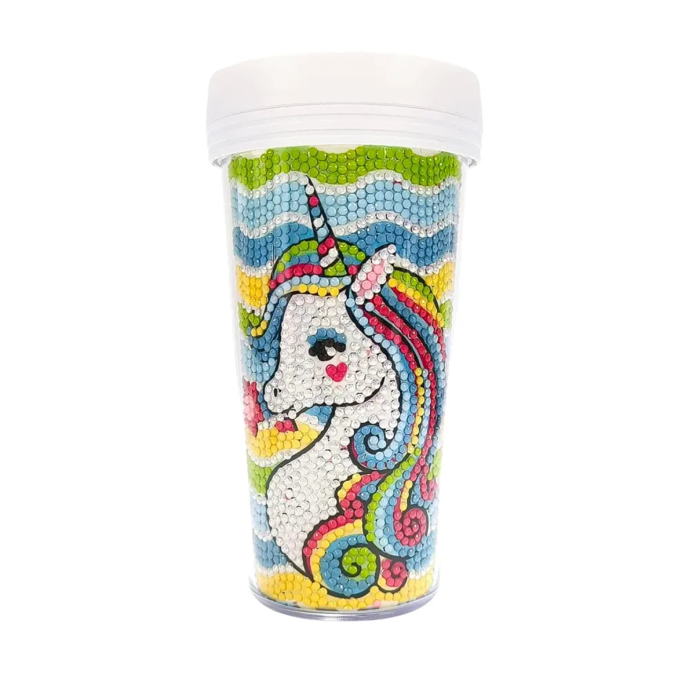 Discos de Pulido de Caucho Vaso Pintura con Diamantes - Unicornio