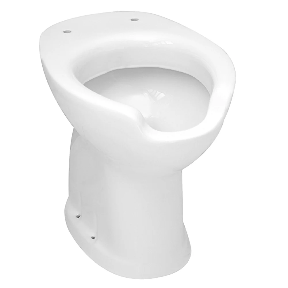 Tiras Abrasivas Interdentales Vaso aperto per persone con disabilità ceramica bianca con scarico pavimento