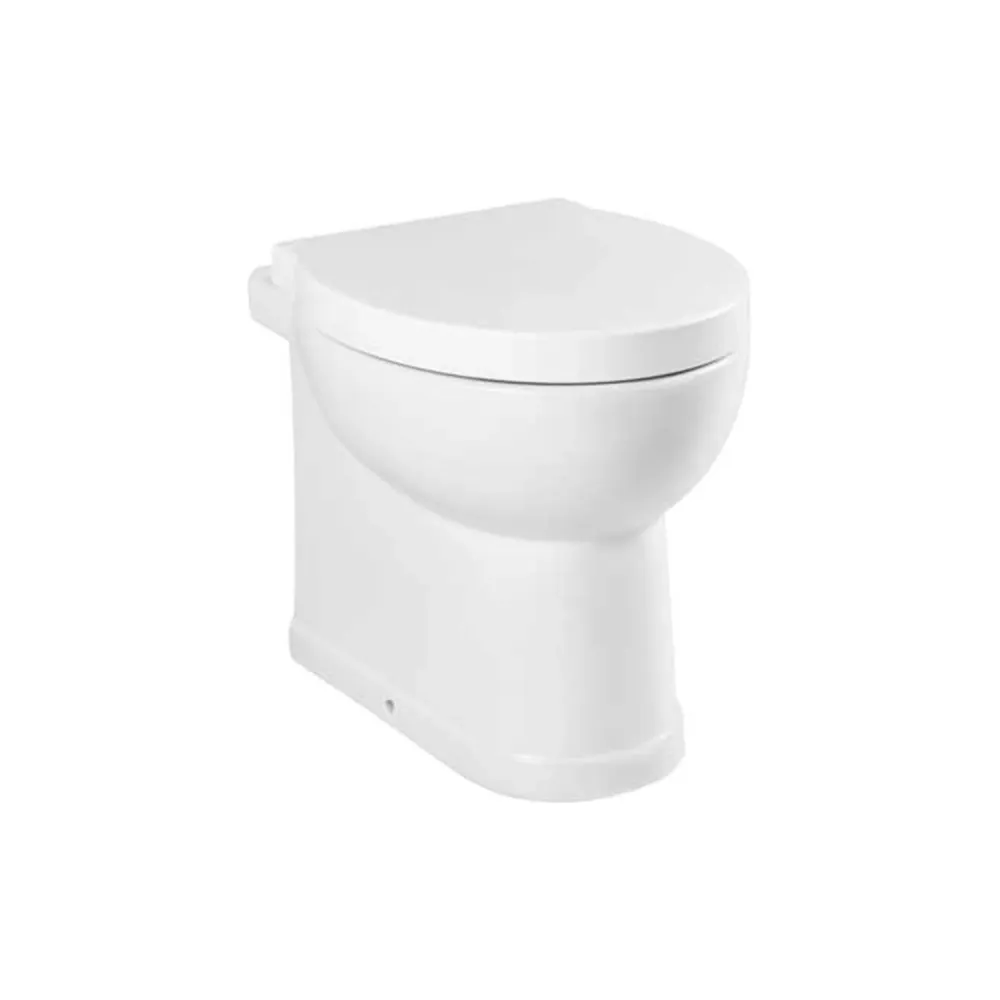Vaso filomuro con scarico universale e sedile tierno close serie Isola cm 48x38 - Bianco Opaco
