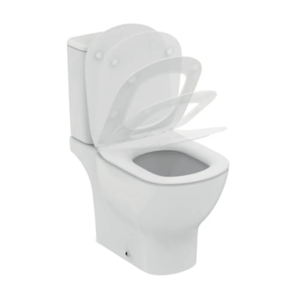 Vaso monobloque 66,5x36,5 cm modelo Tesi Ideal Standard con asiento fino cierre suave