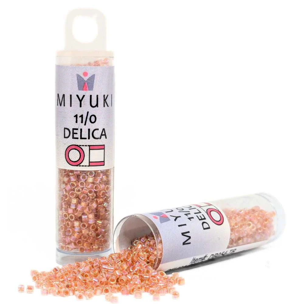DB0054 Tubo Miyuki Delica 11/0 Lined Peach AB 7,2gr