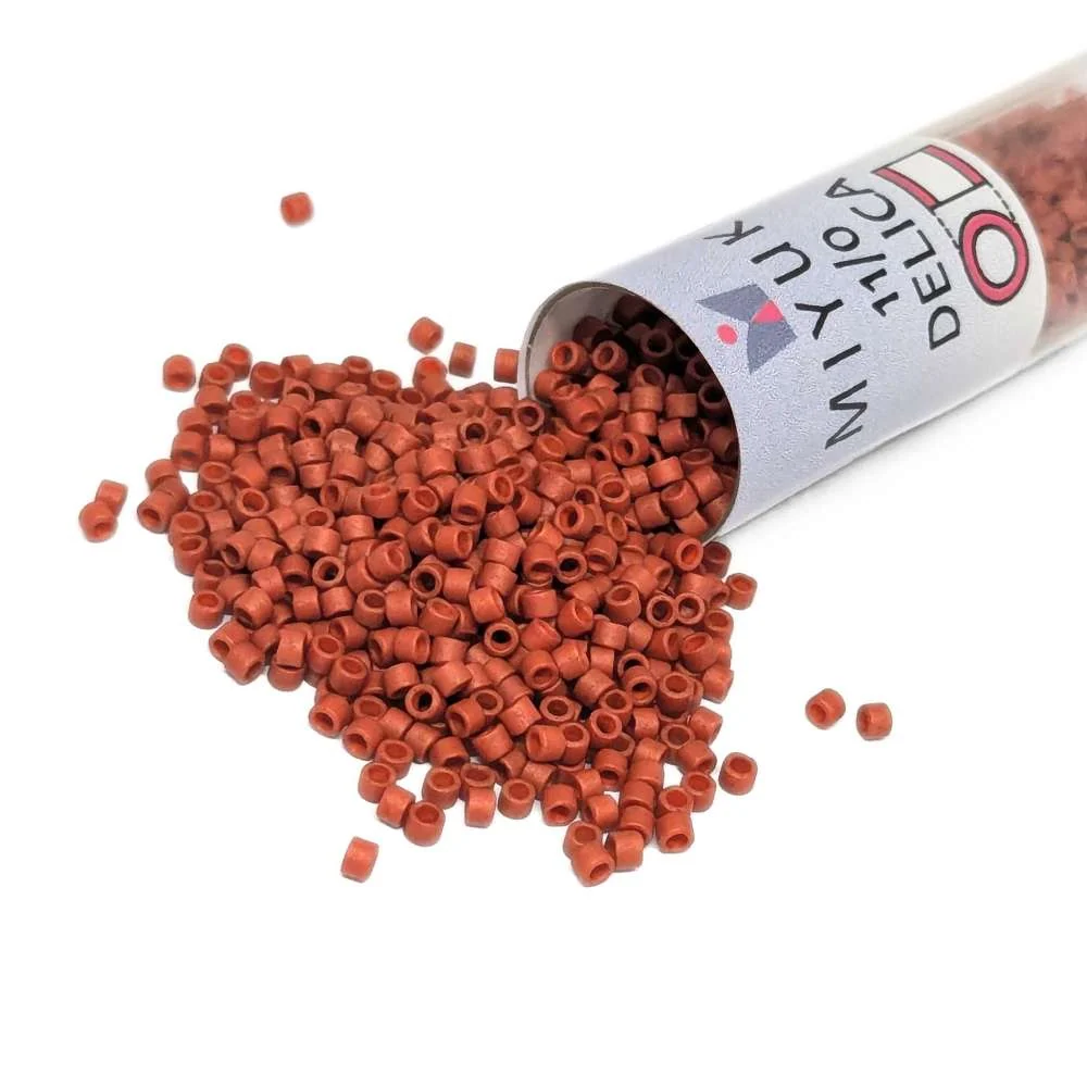 DB2288 Tubo Miyuki Delica 11/0 Frosted Opaco Glazed Red 7,2gr.