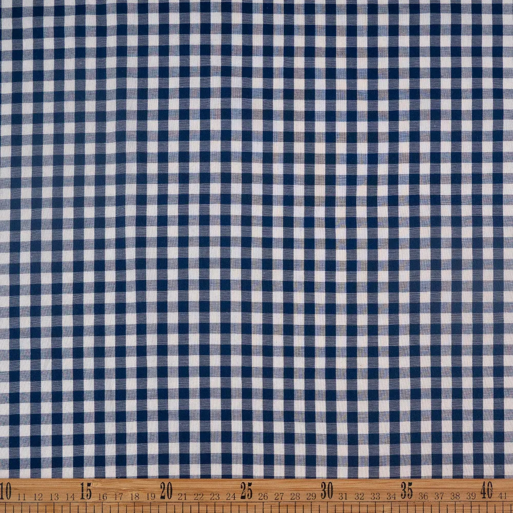POPLIN CUADRILLE PREMIUM AZUL IRIS TENEBROSO