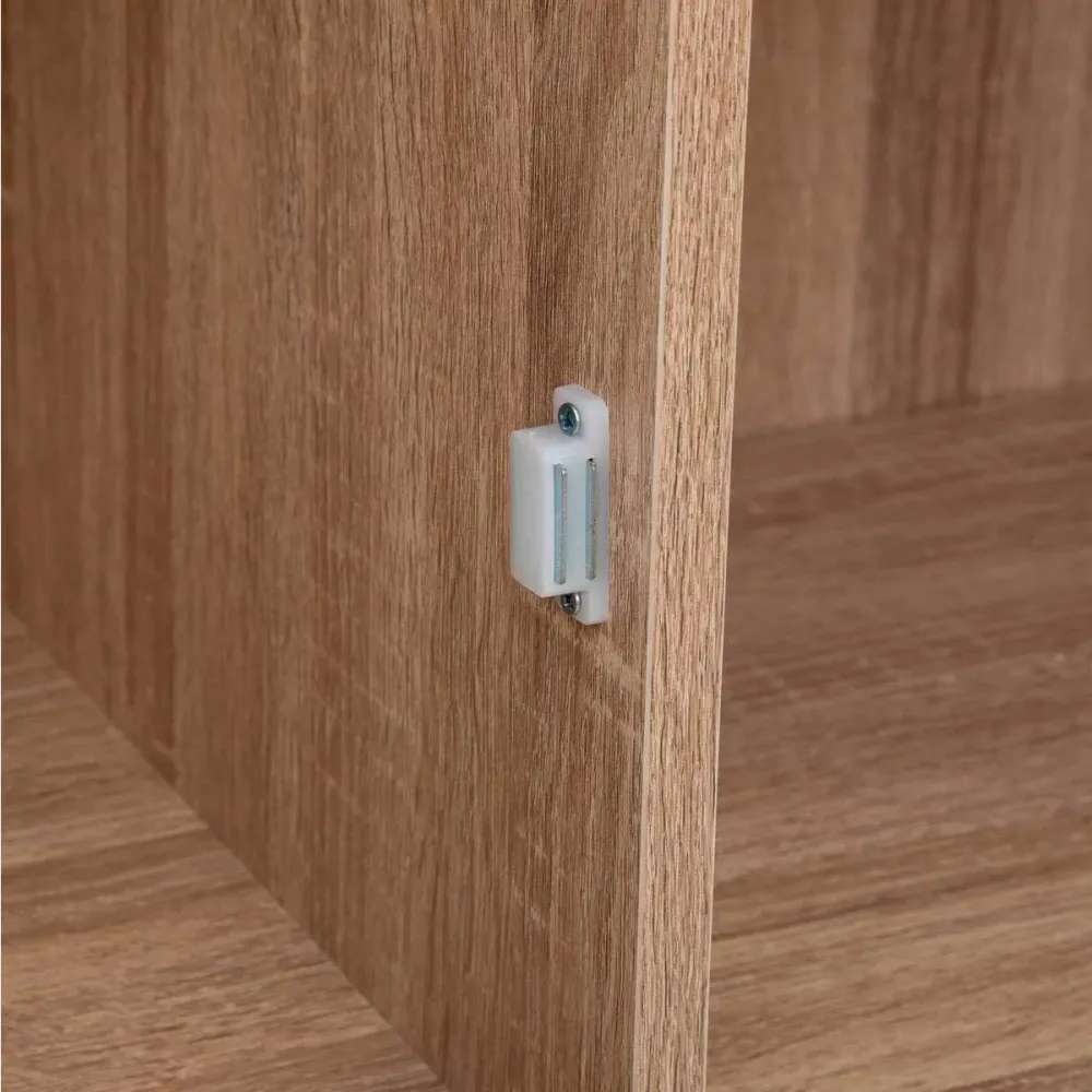 Aparador Aliaj 2 puertas + estantes roble 110x114x37 cm