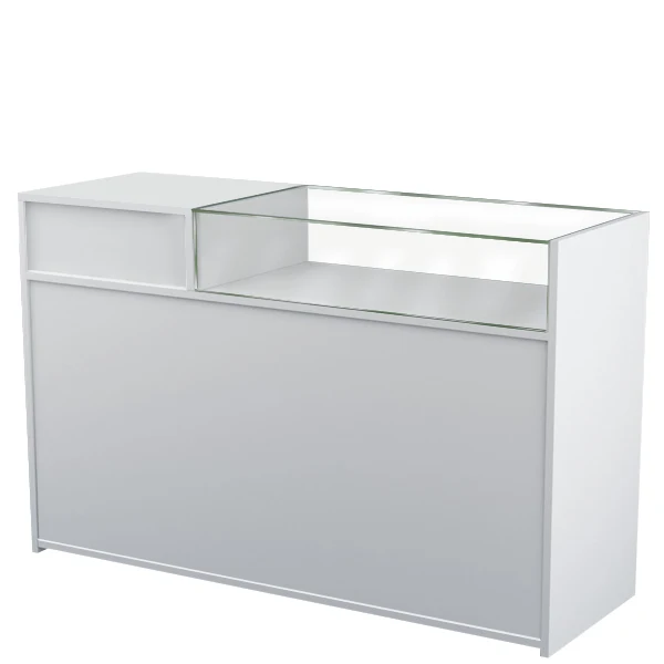 Mostrador con vitrina- 150x50x100cm