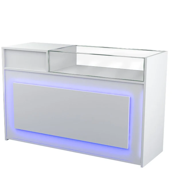 Mostrador con vitrina con leds- 150x50x100cm